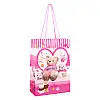 Сумочка подарочная пластиковая с ручками Gift bag Мягкая игрушка 17х12х5.5 см Розовый (27326)