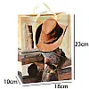 Сумочка подарочная бумажная с ручками Gift bag Шляпа 23х18х10 см (15795)
