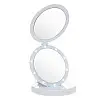 Косметическое зеркало с LED подсветкой RIAS Eclipse раскладное White (3_01480)