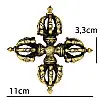 Двойной скрещенный ваджр (дордже) HandiCraft Бронза Девять спиц 11 см (25976)