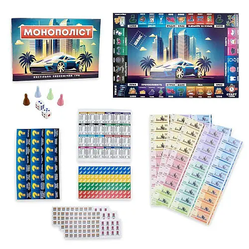 Настольная экономическая игра Монополист укр Strateg (30983)
