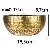 Поющая чаша Тибетская Singing bowl Ручная холодная ковка 18,5/18,5/8,7 см Бронзовый (27407)