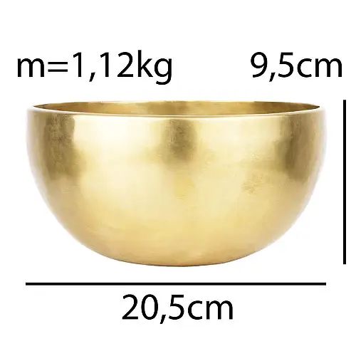 Тибетська співоча чаша Singing bowl Ручна холодна ковка 20,5/20,5/9,5 см Бронза матова (27402)