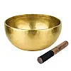 Тибетська співоча чаша Singing bowl Ручна холодна ковка 24,3/24,3/11 см Бронза матова (27404)