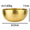 Тибетська співоча чаша Singing bowl Ручна холодна ковка 24,3/24,3/11 см Бронза матова (27404)
