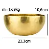Тибетська співоча чаша Singing bowl Ручна холодна ковка 23,3/23,3/10,6 см Бронза матова (27405)