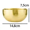 Тибетська співоча чаша Singing bowl Ручна холодна ковка 14,8/14,8/7,5 см Бронза матова (26554)