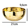 Співоча чаша Тибетська Singing bowl Ручна холодна ковка 21/21/9.6 см Бронза полірована (27397)