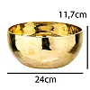 Співоча чаша Тибетська Singing bowl Ручна холодна ковка 24/24/11.7 см Бронза полірована (27398)