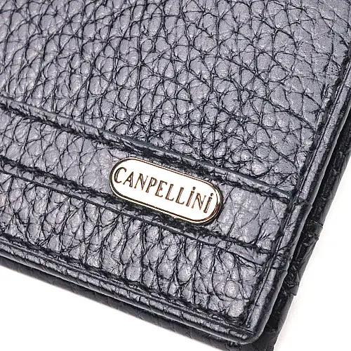 Зажим из натуральной зернистой кожи CANPELLINI 21518 Черный