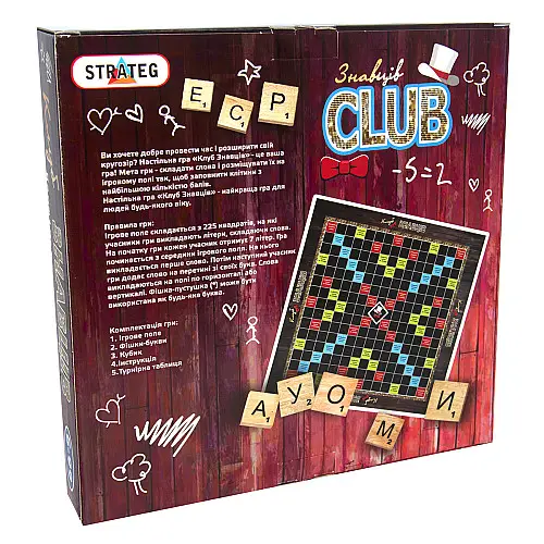 Настольная игра Strateg Знаток CLUB на украинском языке (702)