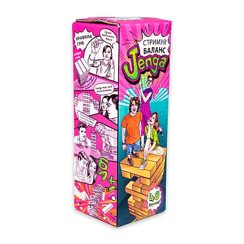 Настольная игра дженга Strateg Jenga Сдерживай баланс 48 брусков (30722)