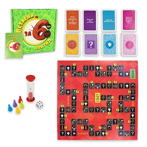 Настольная игра Strateg Успей за 6 секунд 10+ русский язык 30782