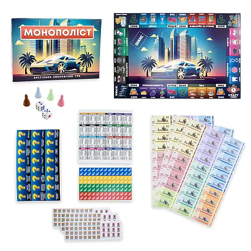 Настольная игра Strateg Монополист экономическая на украинском языке (30983)