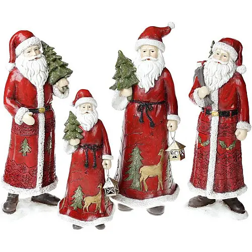 Статуетка Santa з ялинкою 31.5 см, у червоному Bona DP43012