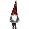 Мягкая игрушка Гномик – хранитель воспоминаний Grey 43х30х123 см в красных пайетках Bona DP42566