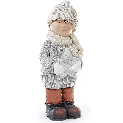 Фігура новорічна ceramic Хлопчик із зіркою Bona DP42665