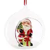 Набір 2 новорічні декоративні підвіски Santa в кулі 10х8.9х10.5 см Bona DP42814