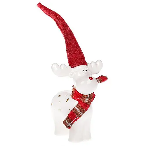 Фигурка ceramic декоративная Олень в шапке 158 см Bona DP42897
