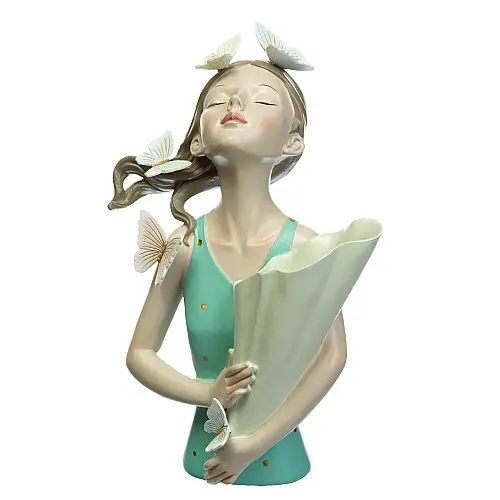 Фігурка Girl in green 32х20х13 см Lefard AL97902 Білий
