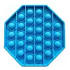 Сенсорная игрушка Pop It антистресс Вечная Пупырка Восьмиугольник Голубой