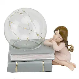 Фигурка декоративная Шар на книгах Lefard AL113223 Розовый