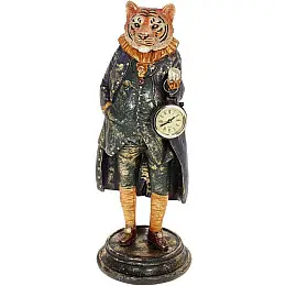 Декоративная фигурка Bona Тигр часовщик 40.5 см синий с золотом DP113825