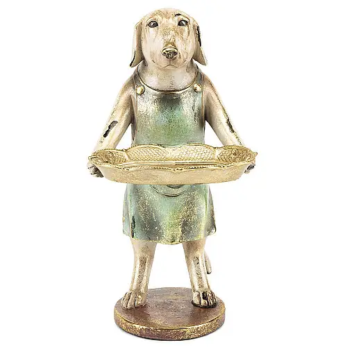 Фігурка інтер'єрна Dog with tray 27 см ArtDeco AL117938
