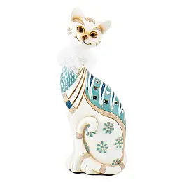 Фигурка интерьерная White cat 24 см ArtDeco AL117947