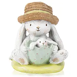 Фігурка інтер'єрна Rabbit with baby 13 см Lefard AL117956