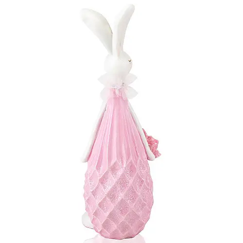 Фігурка інтер'єрна Rabbit in pink 28 см Lefard AL117969