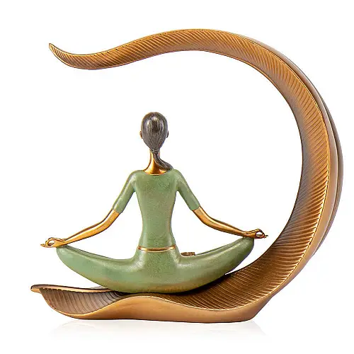 Фігурка інтер'єрна Girl in the lotus position 27 см ArtDeco AL117996