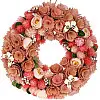 Декоративний вінок підвісний Peach Flowers Ø34cm Bona DP118234