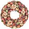 Декоративный венок подвесной Peach Roses Ø33cm Bona DP118241