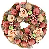 Декоративный венок подвесной Peach Roses Ø24cm Bona DP118242