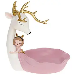 Подставка для бижутерии 28х19.5х30см White-Pink Девочка с Оленем Bona DP118509