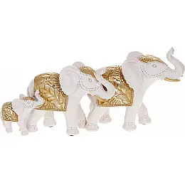 Фігурка інтер'єрна 30.5х9х15 см White-Gold Слони Bona DP118551