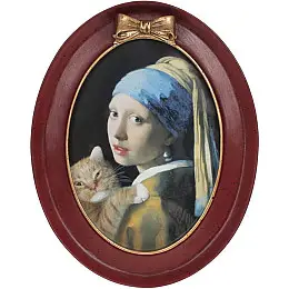 Декоративна фоторамка овальна Bona Eliza 23х18.5х2.5 см Бордо з золотом DP119957