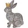 Інтер'єрна статуетка Bona Король Зайчик 16х24х31 см Сірий DP119968