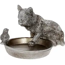 Підставка для ювелірних виробів Bona Kitten with a bird 14х17.5х24 см Сталевий DP119975