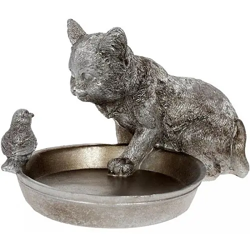 Підставка для ювелірних виробів Bona Kitten with a bird 14х17.5х24 см Сталевий DP119975
