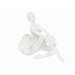 Інтер'єрна статуетка Lefard Ballerina 20х13х14 см Білий AL120200
