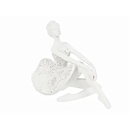 Інтер'єрна статуетка Lefard Ballerina 20х13х14 см Білий AL120200
