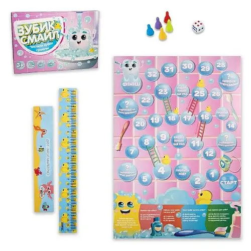 Настольная игра-бродилка Зубик Смайл укр Strateg (30398)