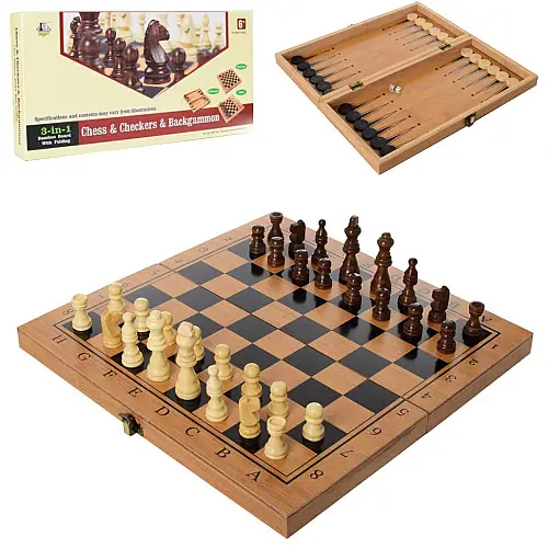 Настільна гра BK Toys "Шахи" B3116 3 в 1
