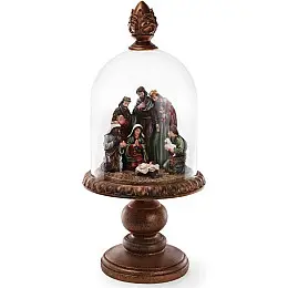 Статуетка Вертеп 56 см з LED-підсвічуванням та скляним ковпаком Bona DP42725