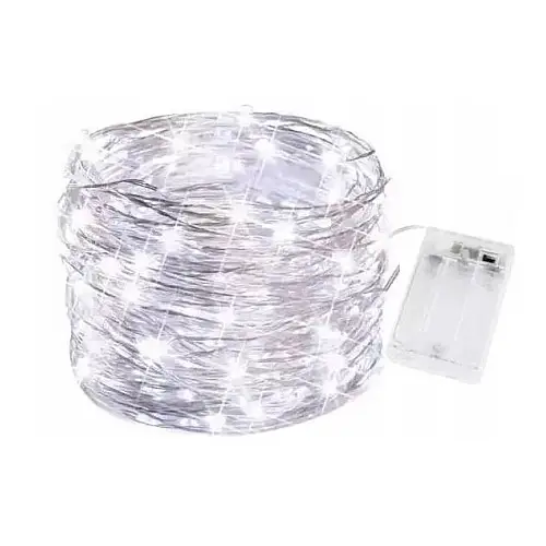 Гірлянда світлодіодна A-PLUS НА БАТАРЕЙКАХ 4 м 80 діодів LED, білий колір