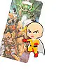 Брелок Сайтама One Punch Man Гумовий Rubber (20302) Bioworld