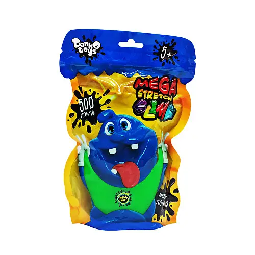 Лизун-антистресс "Mega Stretch Slime" Danko Toys SLM-12-01U 500 гр Зеленый
