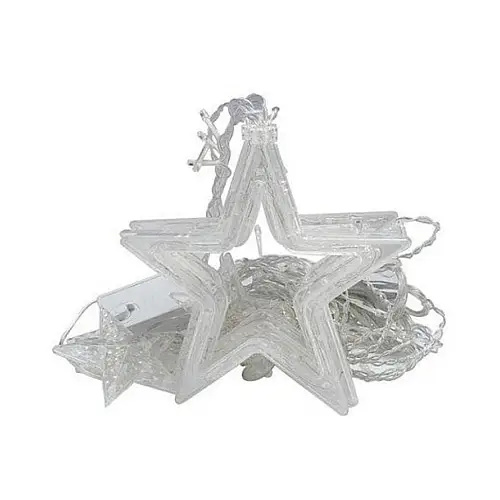 Гирлянда штора "Звезды" Bambi ZABI-7 USB 120 L 3*1 м USB+батарейка белая